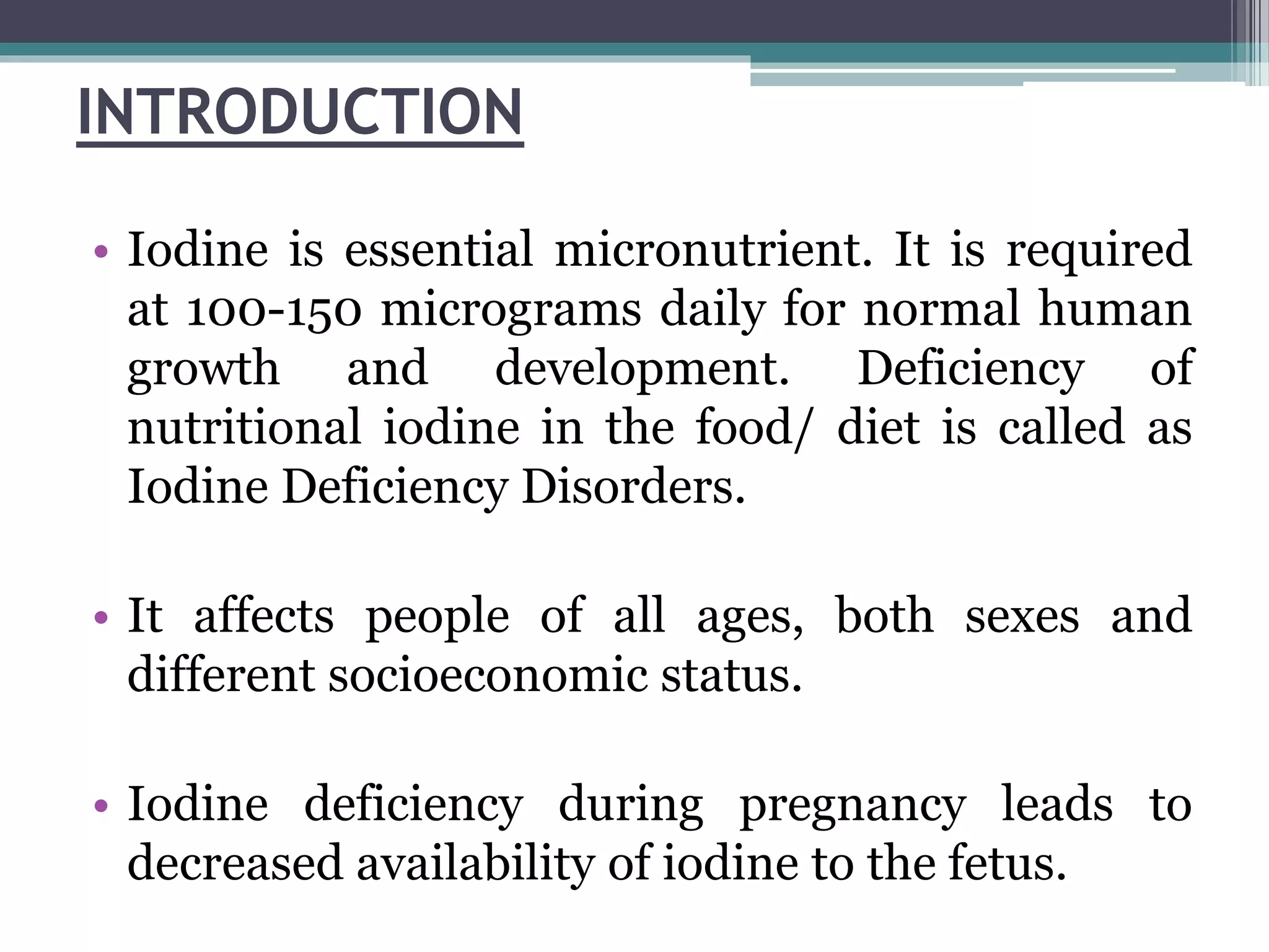 NATIONAL IODINE DEFICIENCY DISORDER CONTROL PROGRAM | PPTX