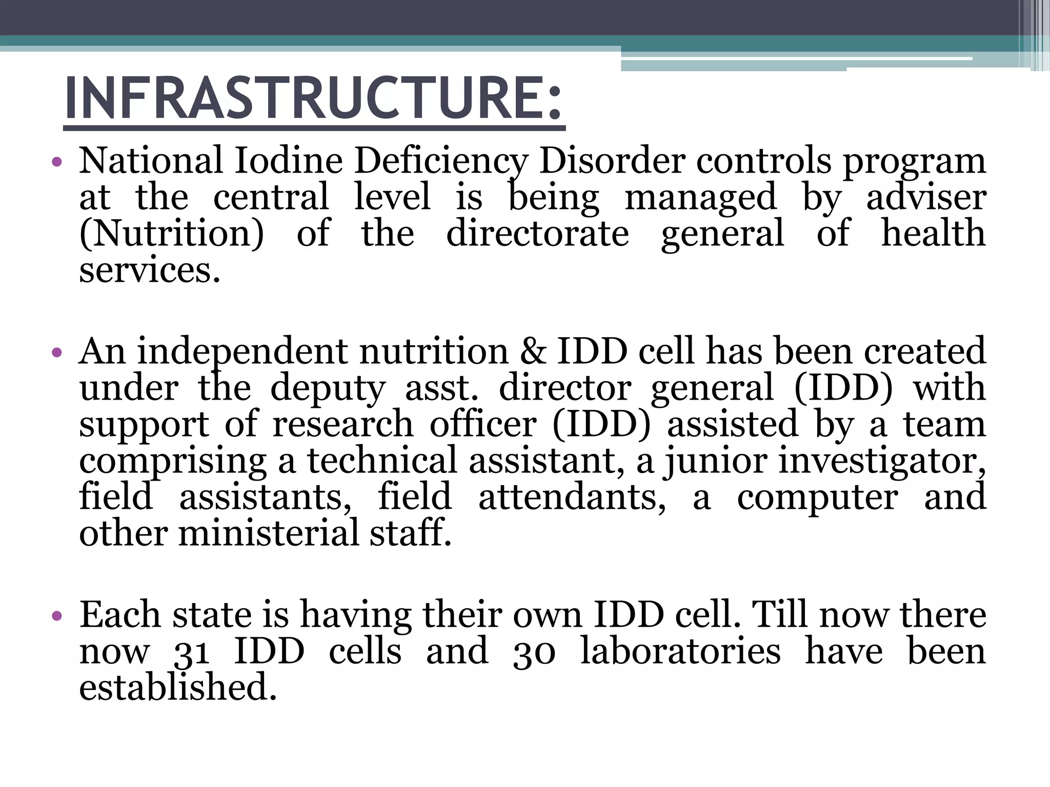 NATIONAL IODINE DEFICIENCY DISORDER CONTROL PROGRAM | PPTX