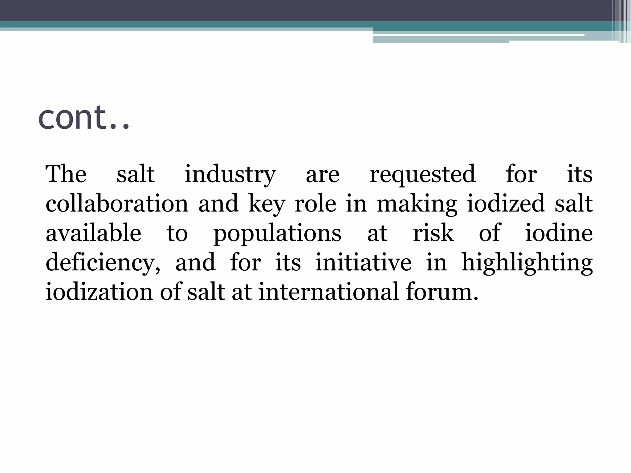 NATIONAL IODINE DEFICIENCY DISORDER CONTROL PROGRAM | PPTX