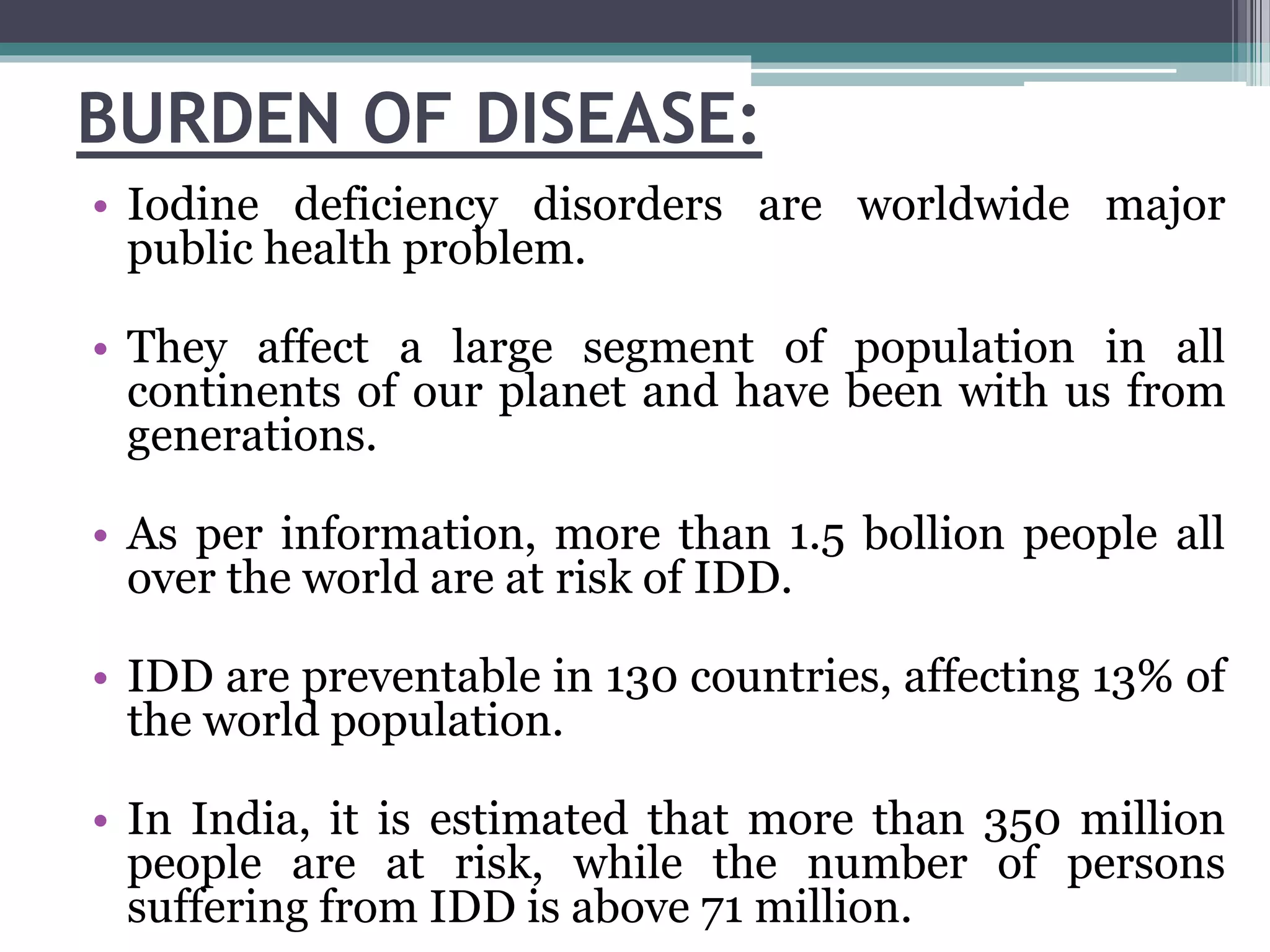 NATIONAL IODINE DEFICIENCY DISORDER CONTROL PROGRAM | PPTX