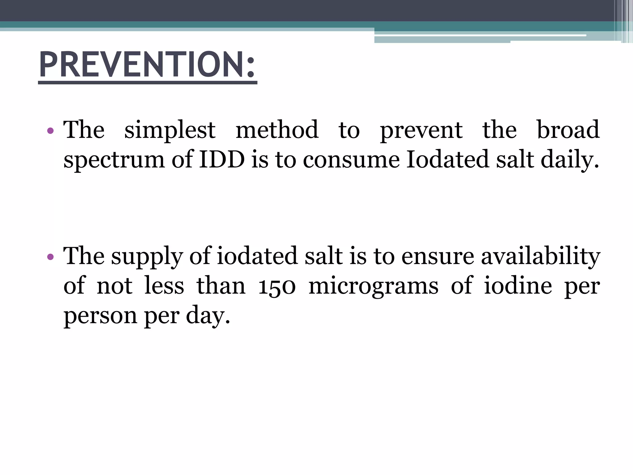 NATIONAL IODINE DEFICIENCY DISORDER CONTROL PROGRAM | PPTX
