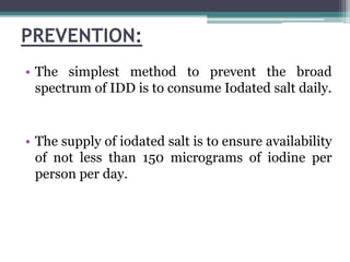 NATIONAL IODINE DEFICIENCY DISORDER CONTROL PROGRAM | PPTX