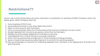 Nidhi Company - Registration & Operations