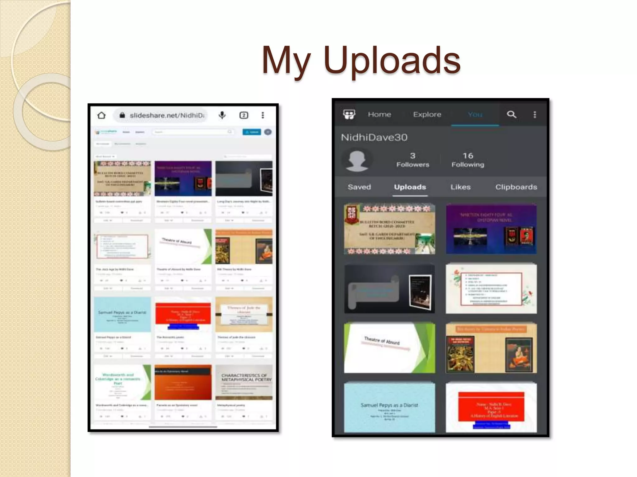 My Uploads
 