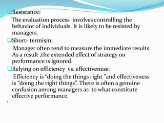 Strategic Evaluation and Control | PPTX