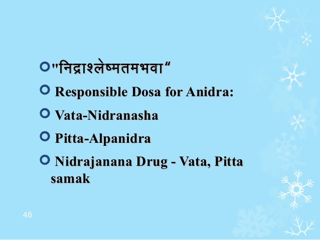 Nidrajanana Drugs A Scientific Review