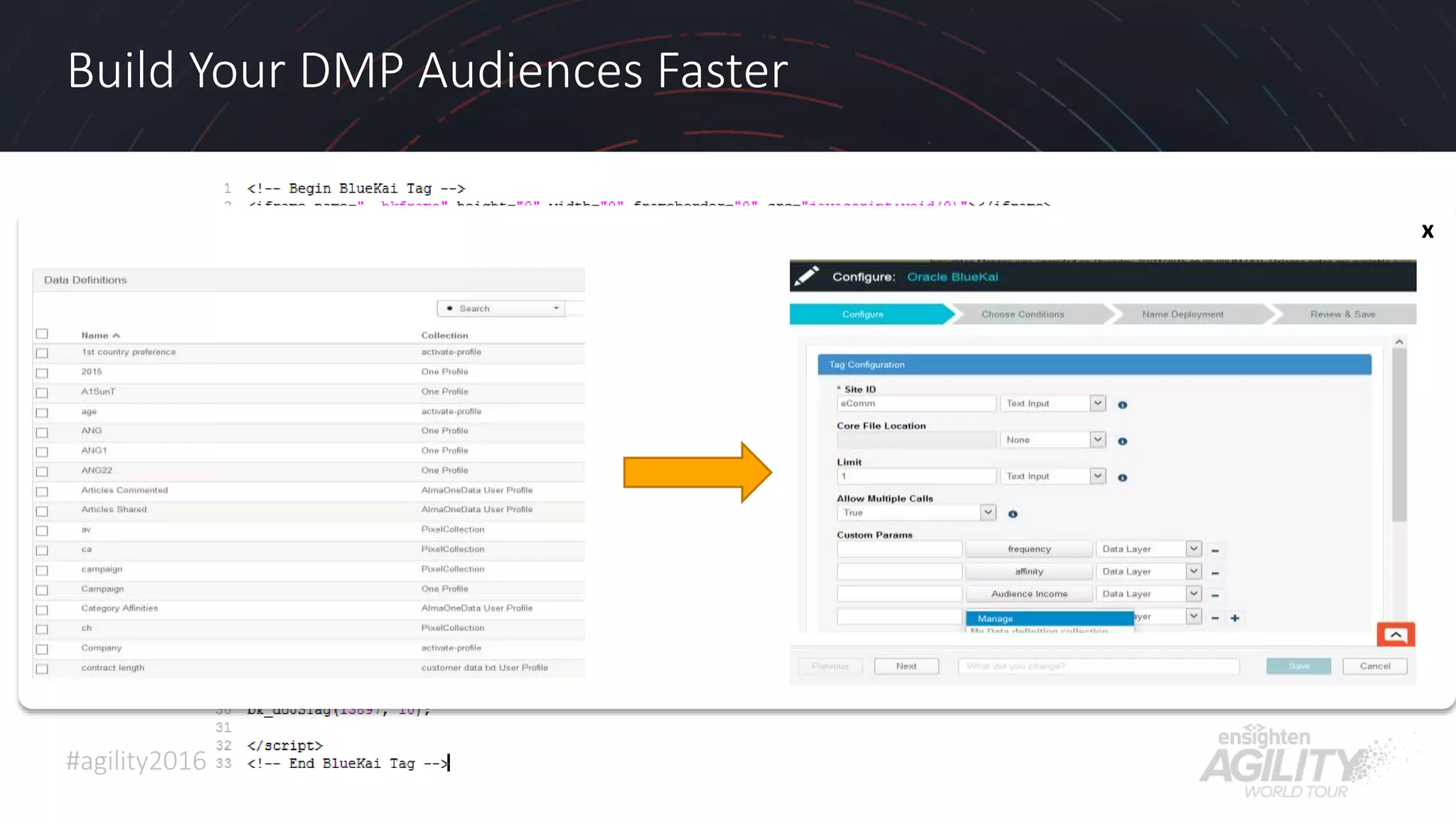 #agility2016
Build Your DMP Audiences Faster
24
x
 
