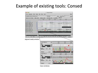 Example of existing tools: Consed