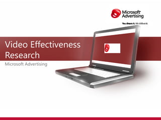Video Effectiveness
Research
Microsoft Advertising
 