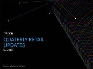 QUATERLY RETAIL
UPDATES
Q3-2013

Prepared by Retailer Service Team

 
