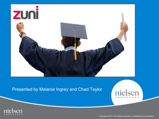 Presented by Melanie Ingrey and Chad Taylor




                                         Copyright © 2011 The Nielsen Company. Confidential and proprietary.
 