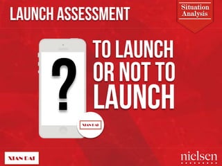 LAUNCH ASSESSMENT 
? TO LAUNCH 
2/9/14! 
OR NOT TO! 
LAUNCH 
Situation 
Analysis 
 
