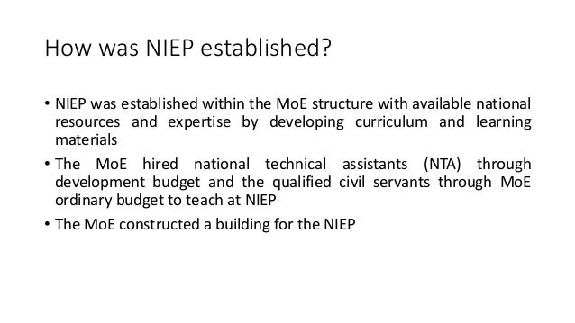  #CIES2018 National Institute for Educational Planning, Afghanistan: From workshopping to institutionalization Slide 4