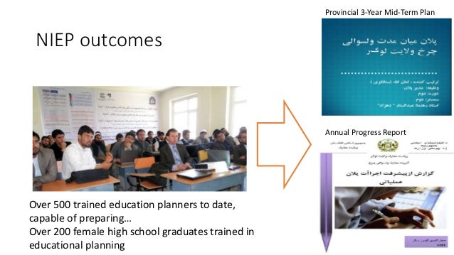  #CIES2018 National Institute for Educational Planning, Afghanistan: From workshopping to institutionalization Slide 8