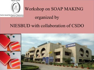 Workshop on SOAP MAKING
organized by
NIESBUD with collaboration of CSDO
 