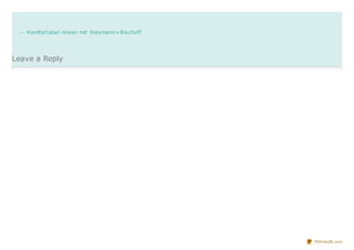 ← Komfort abel reisen mit Niesmann+Bischoff




Leave a Reply




                                                PDFmyURL.com
 