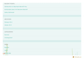 RECENT POSTS

Wohnkomfort im Niesmann+Bischoff Art o

Komfort abel reisen mit Niesmann+Bischoff

Hobby Wohnmobil




ARCHIVES

February 2013

January 2013




CATEGORIES

Services

Uncat egorized




M ETA

Regist er

Log in

Ent ries RSS


                                            PDFmyURL.com
 