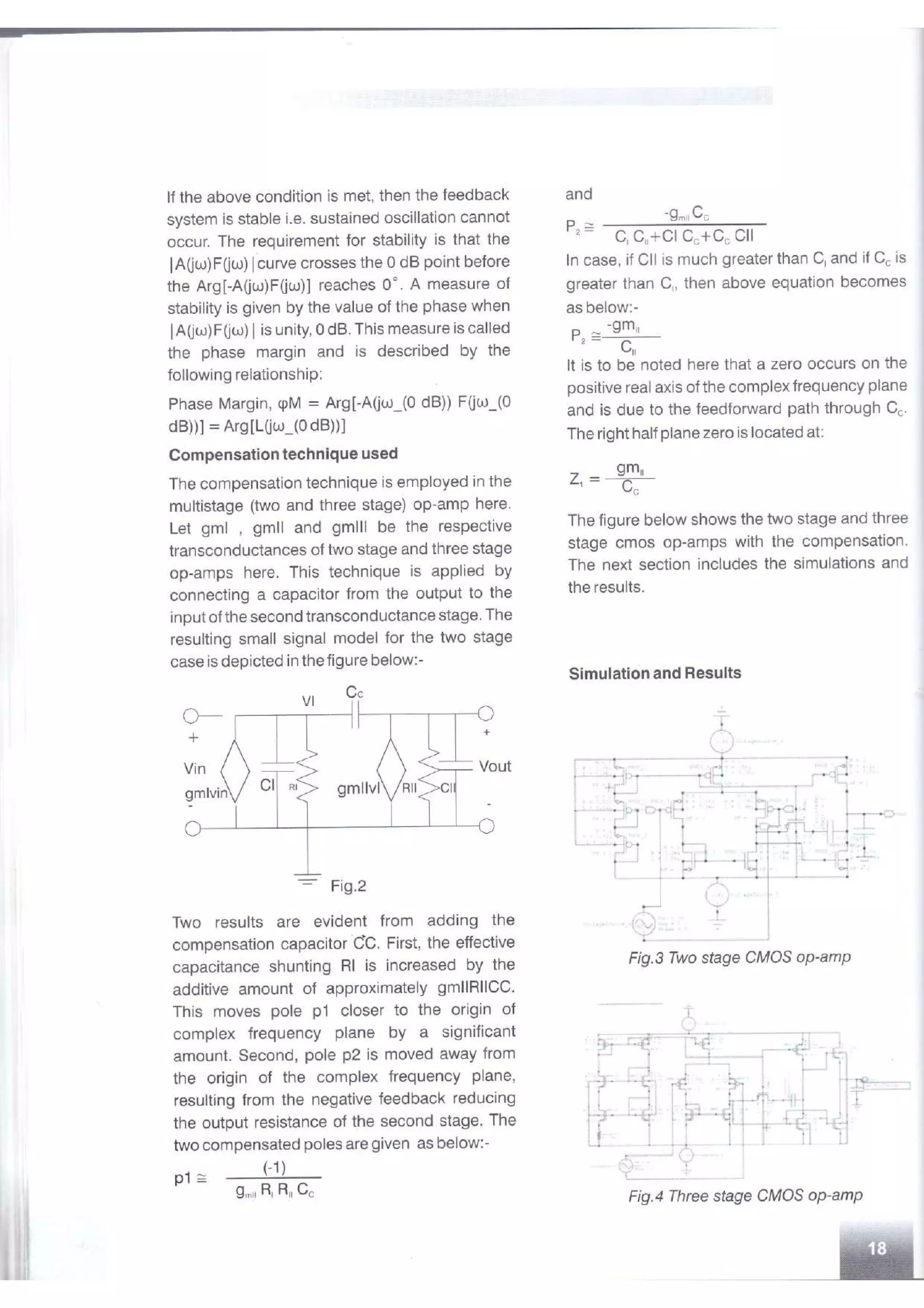 Design Of Phase Compensation Circuits For Multistage OP-AMP