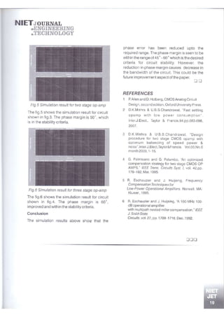 Design Of Phase Compensation Circuits For Multistage OP-AMP | PDF
