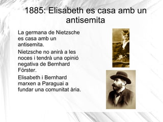 Nietzsche coneix Wagner El 1868, quan Nietzsche té 24 anys, coneix al gran músic Richard Wagner, que tenia 55 anys. 