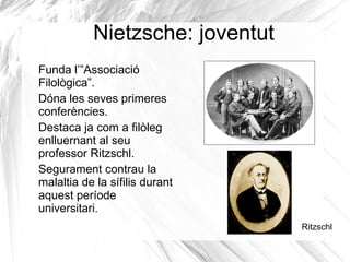 Als 12 anys comença el mal de cap i d’ulls que l’acompanyara tota la vida. La seva germana Elisabeth, que serà de gran importància en la seva vida (i també després!) Casa a Naumburg 