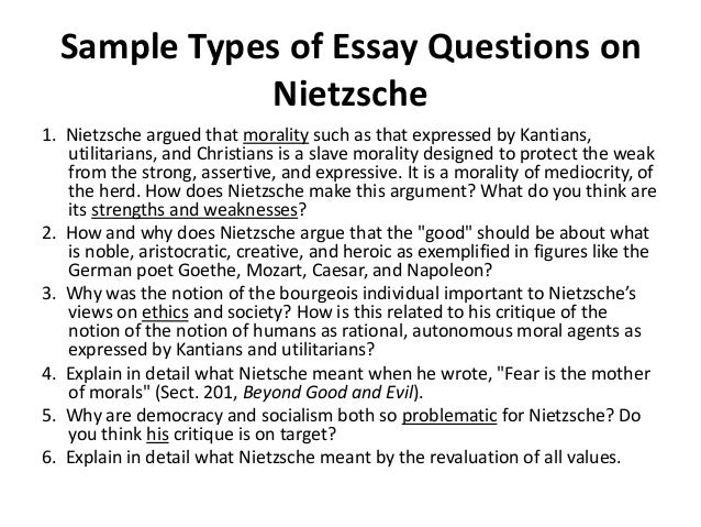Nietzsche essay 2 summary