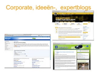 Corporate, ideeën-,  expertblogs  