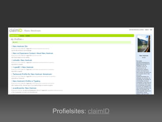 Profielsites:  claimID 