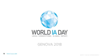 WIAD Genova 2018
VERSION 1.0 - 24/02/2018 - MATERIALE RISERVATO
GENOVA 2018
 
