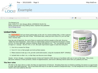 Pisa – 2012/10/05 – Page 5   http://lod2.eu




 Example
 