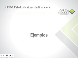 NIF B-6 Estado de situación financiera
Ejemplos
 