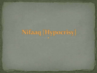 Nifaaq [hypocrisy] page 1