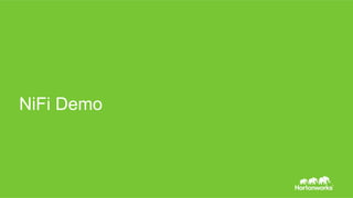 Page 12 © Hortonworks Inc. 2011 – 2015. All Rights Reserved
NiFi Demo
 