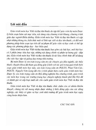 Viet va doc ten thuoc