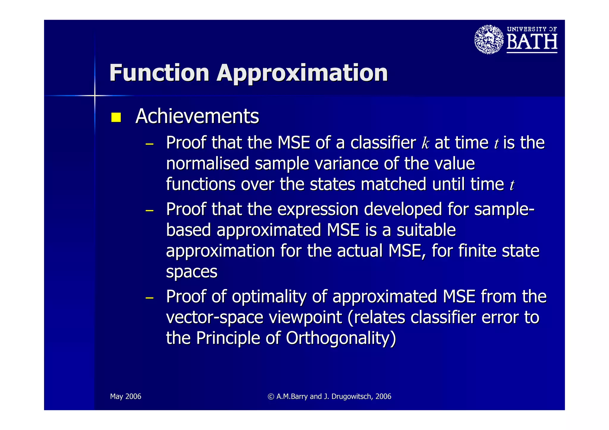 Towards a Theoretical Towards a Theoretical Framework for LCS Framework for LCS