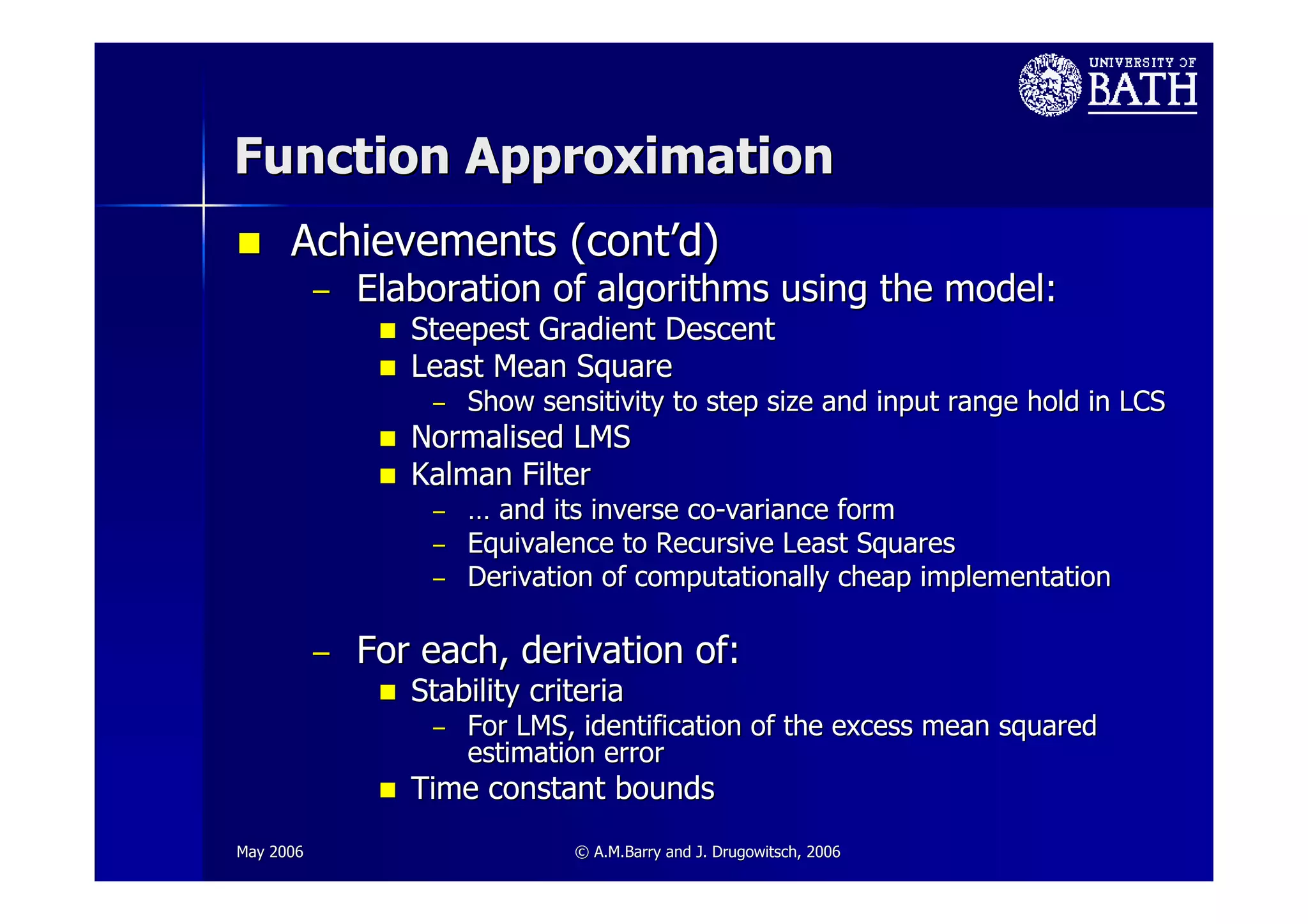 Towards a Theoretical Towards a Theoretical Framework for LCS Framework for LCS