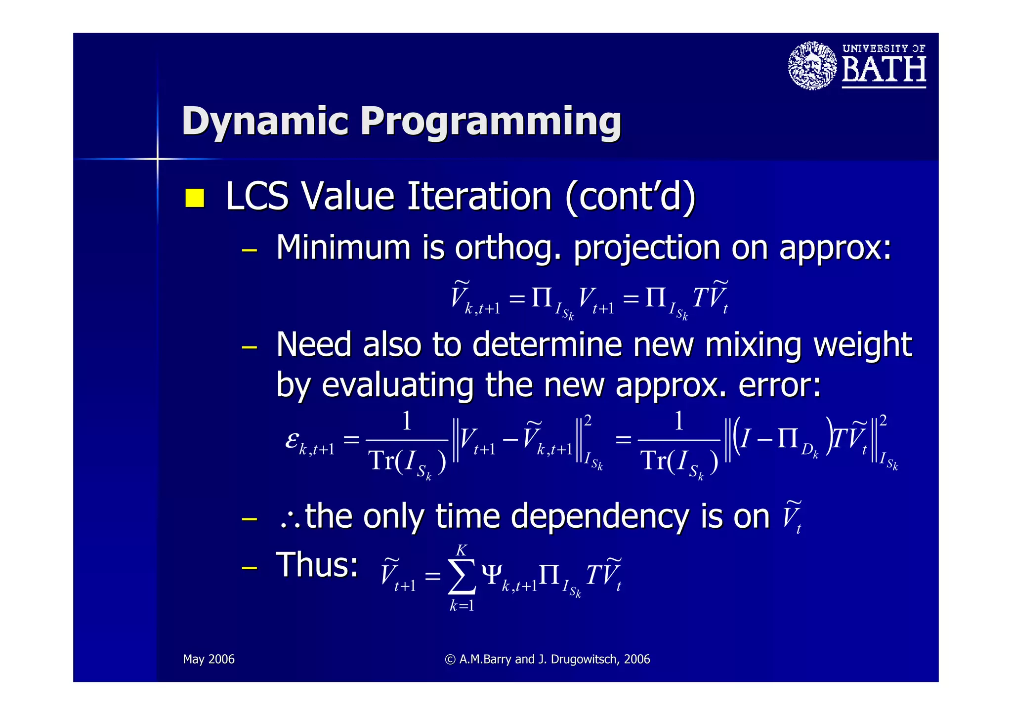 Towards a Theoretical Towards a Theoretical Framework for LCS Framework for LCS