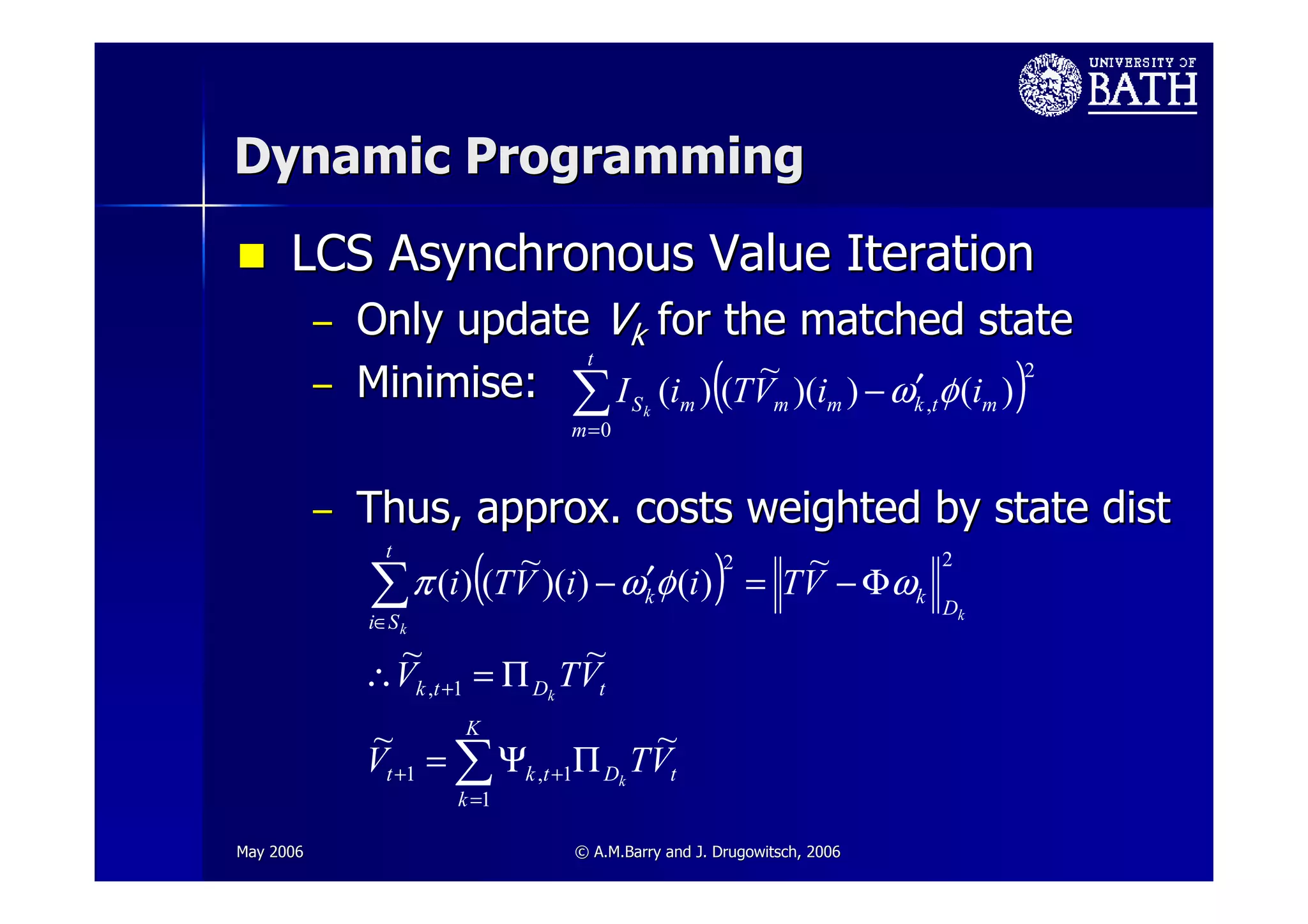 Towards a Theoretical Towards a Theoretical Framework for LCS Framework for LCS