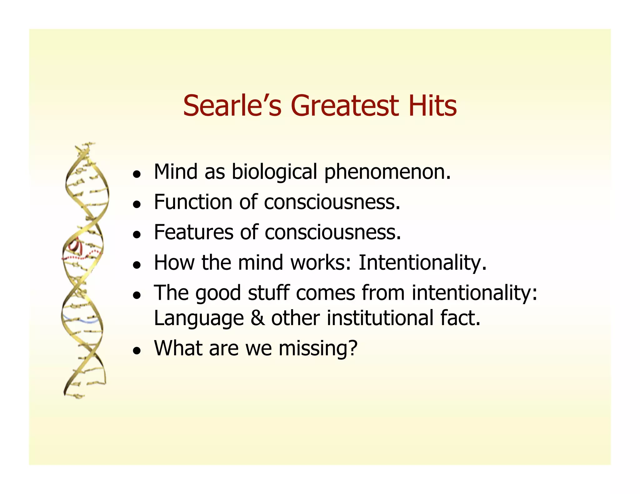 Searle, Intentionality, and the Future of Classifier Systems