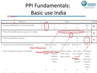 PPI Fundamentals:  Basic use India Client Response Weighted Numeric Value 8 0 Indicators 4 Points 