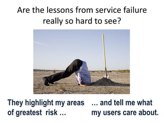Serious Service Nigel Ellis: Indications of serious service failure | PDF
