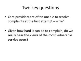 Serious Service Nigel Ellis: Indications of serious service failure | PDF