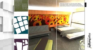 Hotel types included up to 50 rooms (each 28sqm).




                                                                 16 / 23
A clip system facade, enables branding opportunities
whilst allowing variations in material to suit local planning.




                                                                           nigelheight..
                                                                           . bsc (hons) aa dipl riba
 