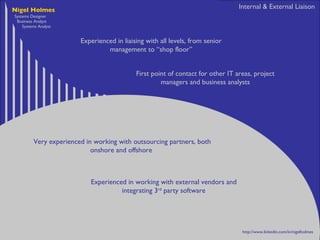 Nigel Holmes CV | PPT