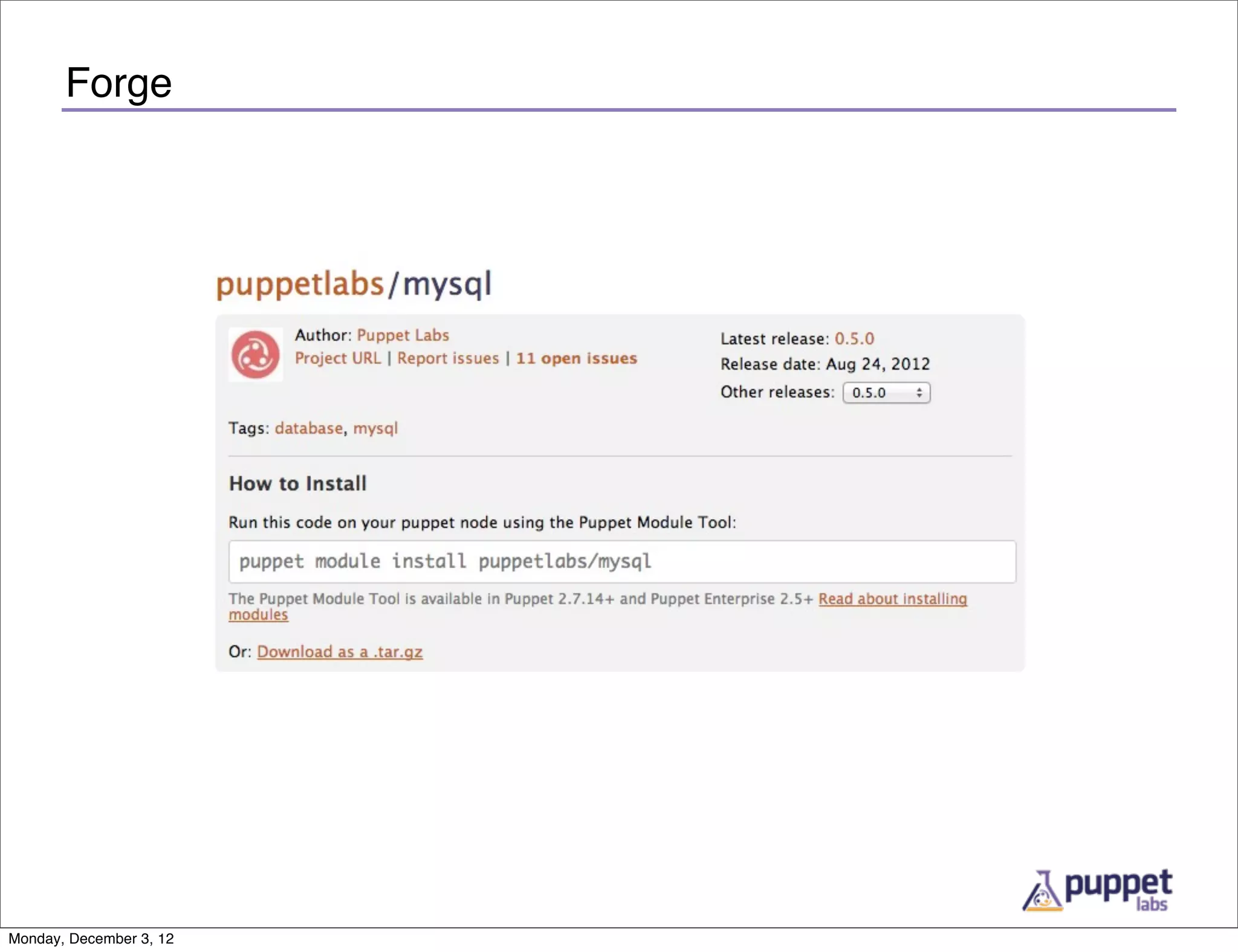 Forge




Monday, December 3, 12
 