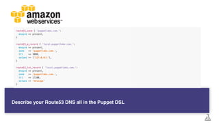 Describe your Route53 DNS all in the Puppet DSL
 