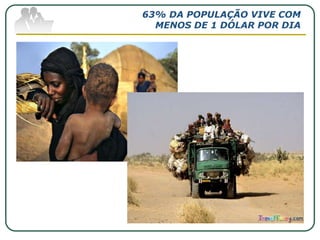 Company Logowww.themegallery.com63% DA POPULAÇÃO VIVE COM MENOS DE 1 DÓLAR POR DIA