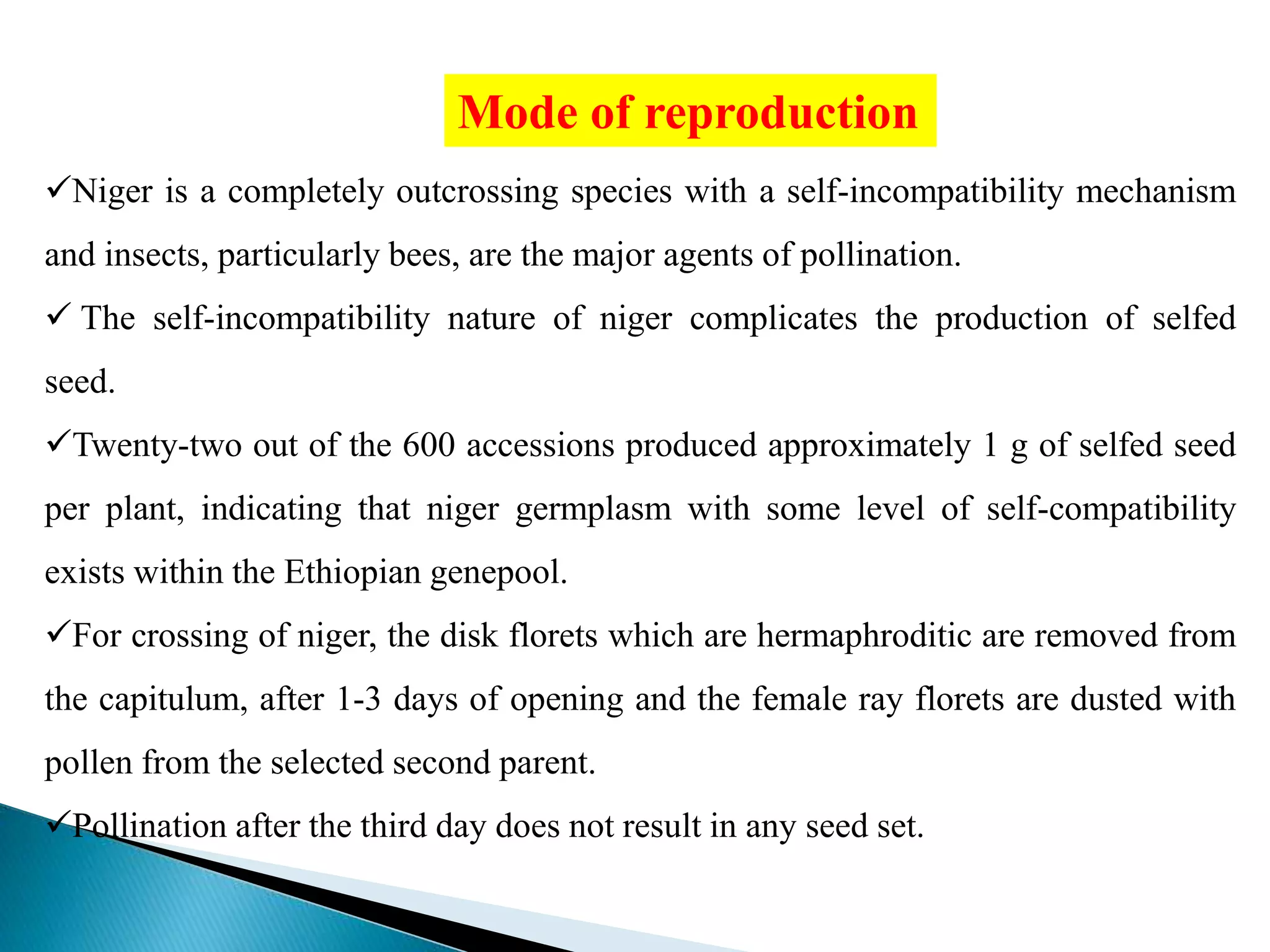 Niger Breeding,crop improvement | PPTX