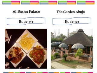 Al Basha Palace The Garden Abuja
S/. 30-110 S/. 45-120
 