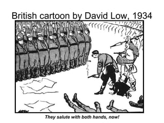 British cartoon by David Low, 1934 They salute with both hands, now! 